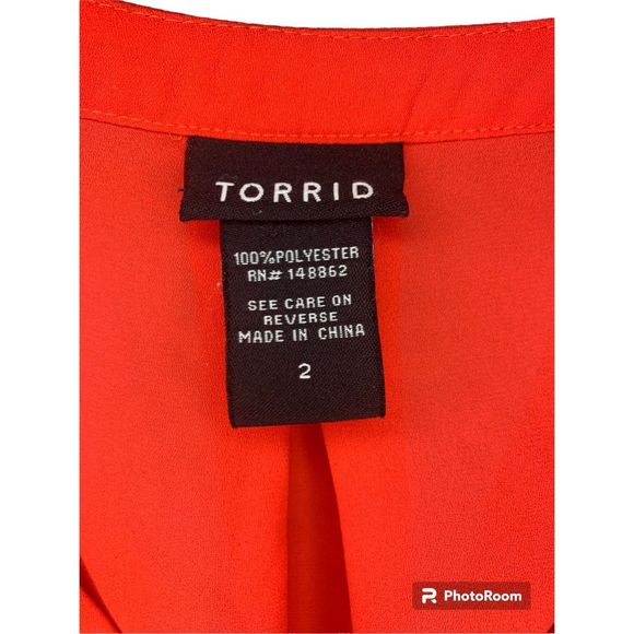Torrid Harper Blood Orange Sleeveless Tunic Tank Plus Size 2 - Picture 3 of 3